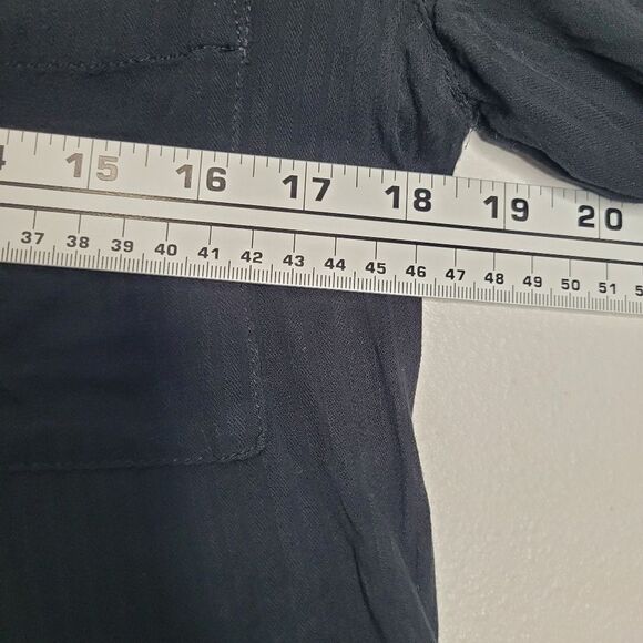 TREASURE & BOND Classic black button front lightweight timeless shirt xs - Picture 7 of 9